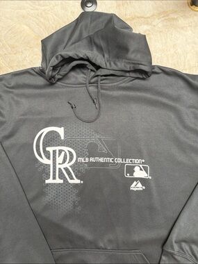 Majestic Colorado Rockies Hoodie - Charcoal/White